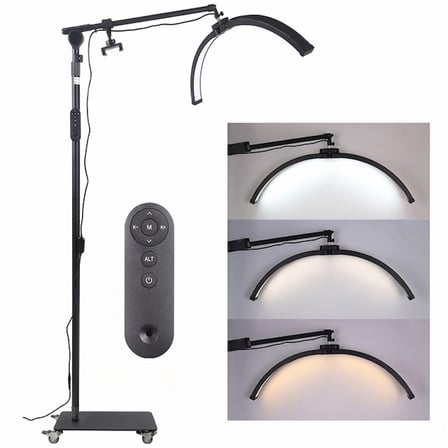 Trled F-700B Katlanabilir Ayaklı ve Tekerlekli Siyah Güzellik Salonu Lambası