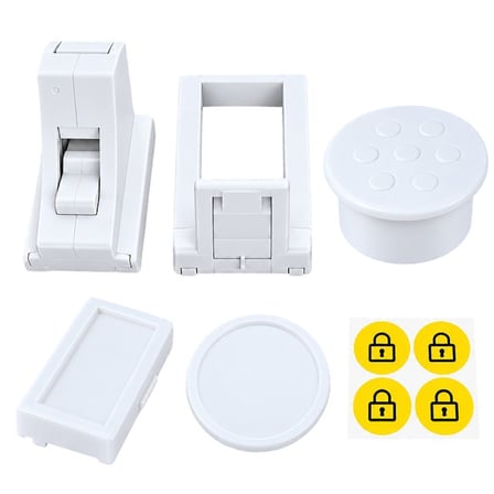 Sunup SN-38125 Mıknatıslı Beyaz Çekmece Dolap Kilidi