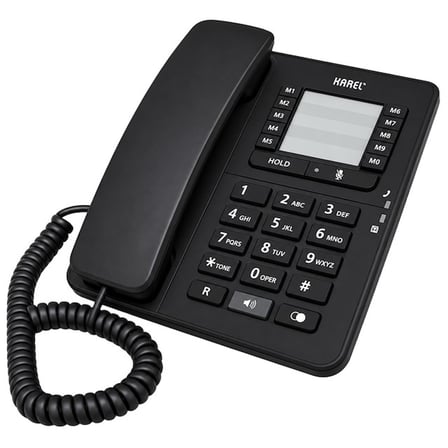 Karel TM-142 Analog Sabit Kablolu Ekransız Siyah Masaüstü Telefon