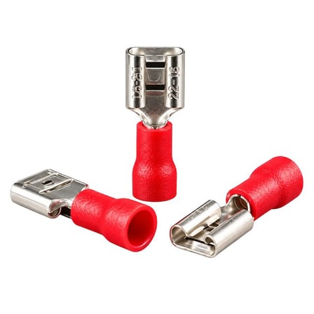 PowerMaster PM-39067 0,5-1,5mm2 Kesit 20x7x5mm Soket Kırmızı İzoleli Kablo Pabucu (100'lü Paket)