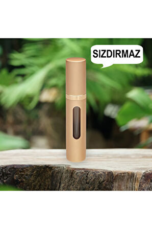 Metal Sızdırmaz Taşınabilir Mini Doldurulabilir Boş Küçük Seyahat Cep Parfüm Şişesi-Vizon