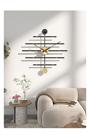 Pendulo Minimalist Duvar Saati Dekoratif Metal (MOBİLYA) Duvar Saati