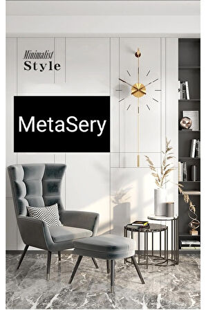 Gravity Premium Gold Duvar Saati, Modern Metal Ve Cam Tasarım Duvar Saati (MOBİLYA)