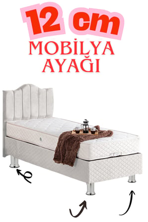 KLC M8 İnce Diş Krom Metal Mobilya Ayağı - Kanepe, Baza, Koltuk Yükseltme Ayağı 12 CM