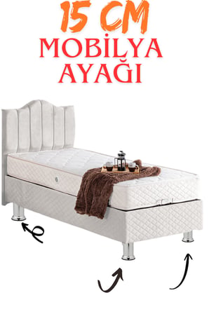 KLC M8 İnce Diş Krom Metal Mobilya Ayağı - Kanepe, Baza, Koltuk Yükseltme Ayağı 15 CM