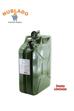 Metal Benzin Bidonu 20 Litre Akaryakıt Mazot Taşıma Doldurma Depolama Bidonu Aktarma Borusu.
