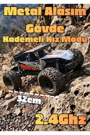 2.4Ghz Metal Alaşım Uzaktan Kumandalı Ayarlanabilir Hızlı Off-Road Araba