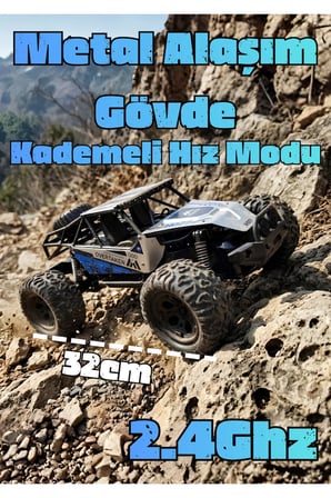 2.4Ghz Metal Alaşım Uzaktan Kumandalı Ayarlanabilir Hızlı Off-Road Araba