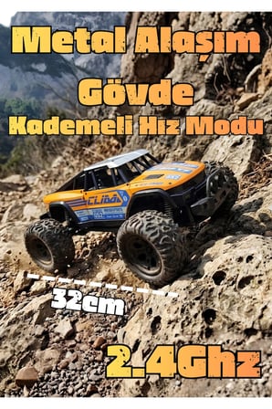 2.4Ghz Metal Alaşım Uzaktan Kumandalı Ayarlanabilir Hızlı Off-Road Araba