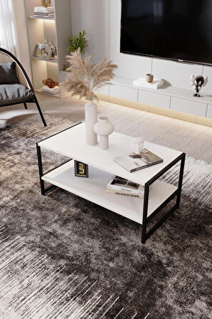 Modern & Şık Orta Sehpa Metal Çerçeve ile Dayanıklı Tasarım, Minimalist ve Fonksiyonel, Salon ,Ofis