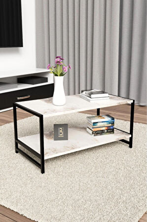 Modern & Şık Orta Sehpa Metal Çerçeve ile Dayanıklı Tasarım, Minimalist ve Fonksiyonel, Salon ,Ofis