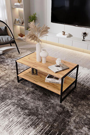 Modern & Şık Orta Sehpa Metal Çerçeve ile Dayanıklı Tasarım, Minimalist ve Fonksiyonel, Salon ,Ofis