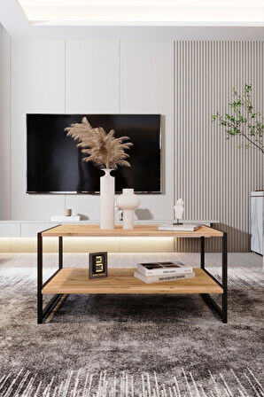 Modern & Şık Orta Sehpa Metal Çerçeve ile Dayanıklı Tasarım, Minimalist ve Fonksiyonel, Salon ,Ofis