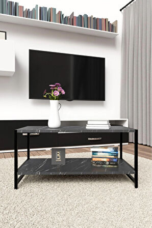 Modern & Şık Orta Sehpa Metal Çerçeve ile Dayanıklı Tasarım, Minimalist ve Fonksiyonel, Salon ,Ofis