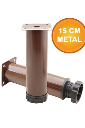 Metal 15 cm Kahverengi Ayarlanabilir Mobilya Kanepe Koltuk Baza Destek Ayağı Ayakları.