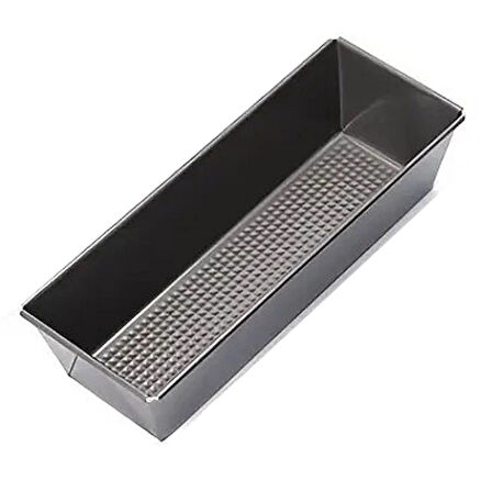 Dikdörtgen Kek Kalıbı Baton Kek Kalıbı Metal Gri