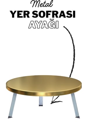 4 Adet 25 cm Metal Yer Sofrası Ayağı - Katlanır Çinko Sini Altı Takımı (4 Adet) Metal Katlanır Sehpa Ayağı Katlanır Ayak