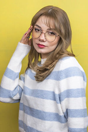 Gold Metal Mavi Işık Korumalı Bilgisayar Ekran Gözlüğü