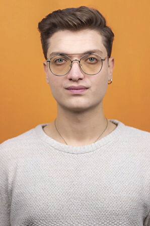 Gümüş Metal Mavi Işık Korumalı Bilgisayar Ekran Gözlüğü