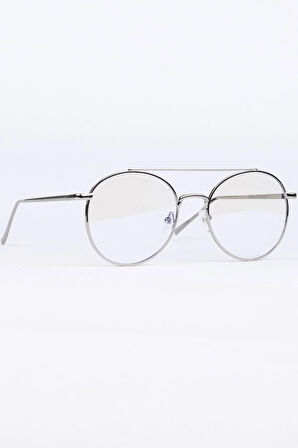 Gümüş Metal Mavi Işık Korumalı Bilgisayar Ekran Gözlüğü