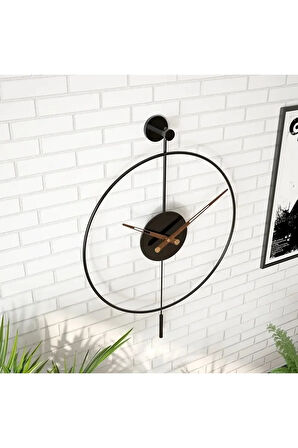 Siyah Tiktok -büyük Boy (50X75CM) , Modern Dekoratif Metal Duvar Saati