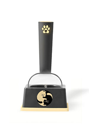 Platformlu Ölçülü Köpek Kedi Mama Kaşığı Standlı Ölçülü Mama Küreği