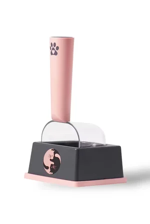 Platformlu Ölçülü Köpek Kedi Mama Kaşığı Standlı Ölçülü Mama Küreği