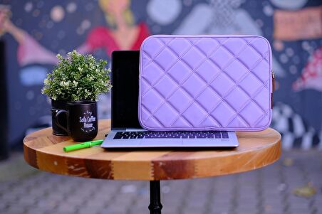 MettBag Macbook Air Pro 13.3 " & 14 " Inç Laptop Kılıfı Lila