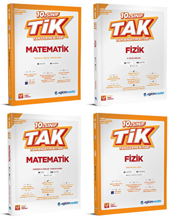 Eğitim Vadisi 2026 10. Sınıf Matematik + Fizik Tak Tam Anlatım + Tik Tam İzleme Seti 4 Kitap