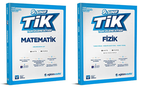 Eğitim Vadisi 2025 9. Sınıf Matematik + Fizik Tam İzleme Kitabı Seti 2 Kitap