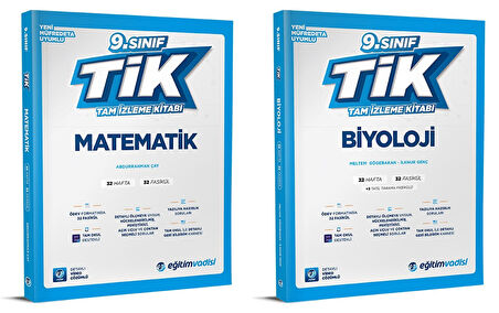 Eğitim Vadisi 2025 9. Sınıf Matematik + Biyoloji Tam İzleme Kitabı Seti 2 Kitap
