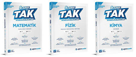 Eğitim Vadisi 2025 9. Sınıf Matematik + Fizik + Kimya Tam Anlatım Kitabı Seti 3 Kitap