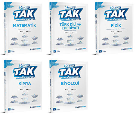 Eğitim Vadisi 2025 9. Sınıf Matematik + Edebiyat + Fizik + Kimya + Biyoloji Tak Tam Anlatım Seti 5 Kitap