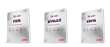 Esen 10. Sınıf Fizik Kimya Biyoloji Soru Bankası Seti 2023