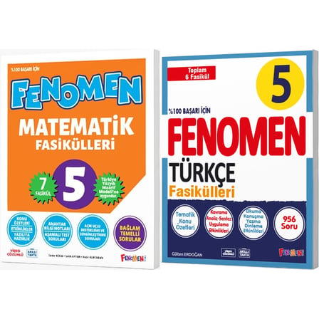 Fenomen Okul 2027 5. Sınıf Matematik + Türkçe Fasikül Seti 2 Kitap Maarif Model