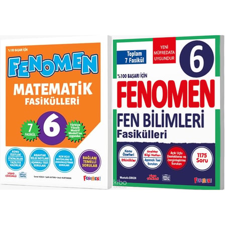 Fenomen Okul 2027 6. Sınıf Matematik + Fen Bilimleri Fasikül Seti 2 Kitap Maarif Model