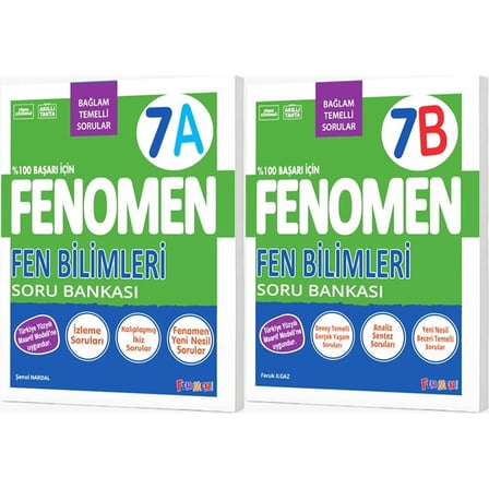 Fenomen Okul 2027 7. Sınıf Fen Bilimleri A + B Serisi Soru Bankası Seti 2 Kitap Maarif Model