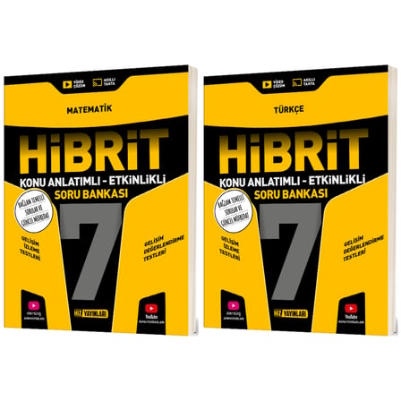 Hız 2027 7. Sınıf Matematik + Türkçe Hibrit - Konu Anlatımlı Soru Bankası Seti 2 Kitap Maarif Model