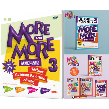 Kurmay Elt 2027 3. Sınıf Haftalık Föy - Test Book - Practice Book Seti 4 Kitap + 40 Föy Maarif Model