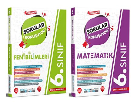 Pruva Akademi 6. Sınıf Matematik Fen Bilimleri Sorular Konuşuyor Seti 2023