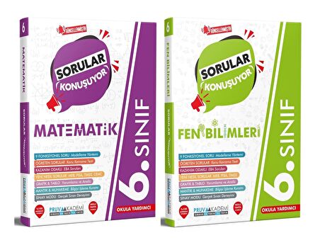 Pruva Akademi 6. Sınıf Matematik Türkçe Fen Sorular Konuşuyor Seti 2023