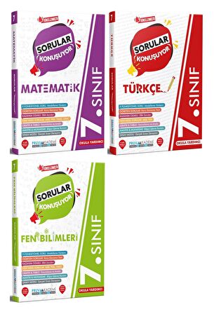 Pruva Akademi 7. Sınıf Matematik Türkçe Fen Sorular Konuşuyor Seti 2023