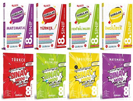 Pruva Akademi 8. Sınıf Matematik + Türkçe + Din + İngilizce Sorular Konuşuyor + Deneme Seti 8 Kitap 2023