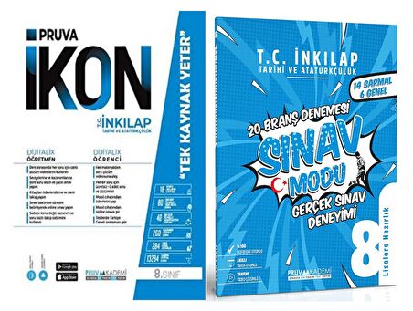 Pruva Akademi 8. Sınıf İnkılap Tarihi Defter + Deneme Seti Seti 2 Kitap 2023