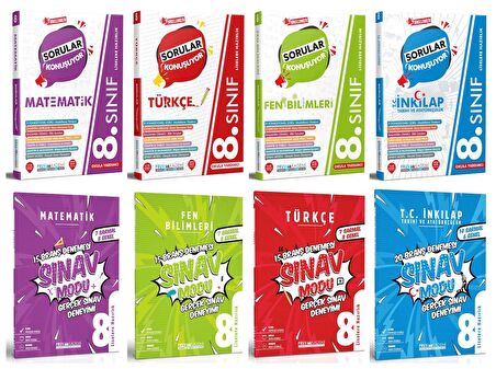 Pruva Akademi 8. Sınıf Matematik Türkçe Fen İnkılap Tarihi Soru + Deneme Seti 8 Kitap 2023