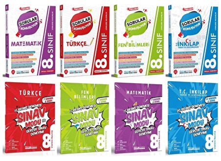 Pruva Akademi 8. Sınıf Matematik İngilizce Fen İnkılap Tarihi Soru + Deneme Seti 8 Kitap 2023