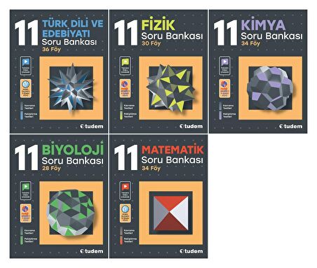 Tudem 11. Sınıf Sayısal Soru Bankası Seti 5 Kitap 2023