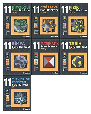 Tudem 11. Sınıf Soru Bankası Seti Tam Set 7 Kitap 2023