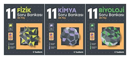 Tudem 11. Sınıf Matematik Fizik Kimya Biyoloji Soru Bankası Seti 4 Kitap 2023