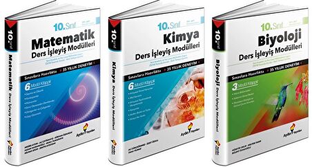 Aydın 10. Sınıf Matematik + Kimya + Biyoloji Ders İşleyiş Seti 3 Kitap 2023